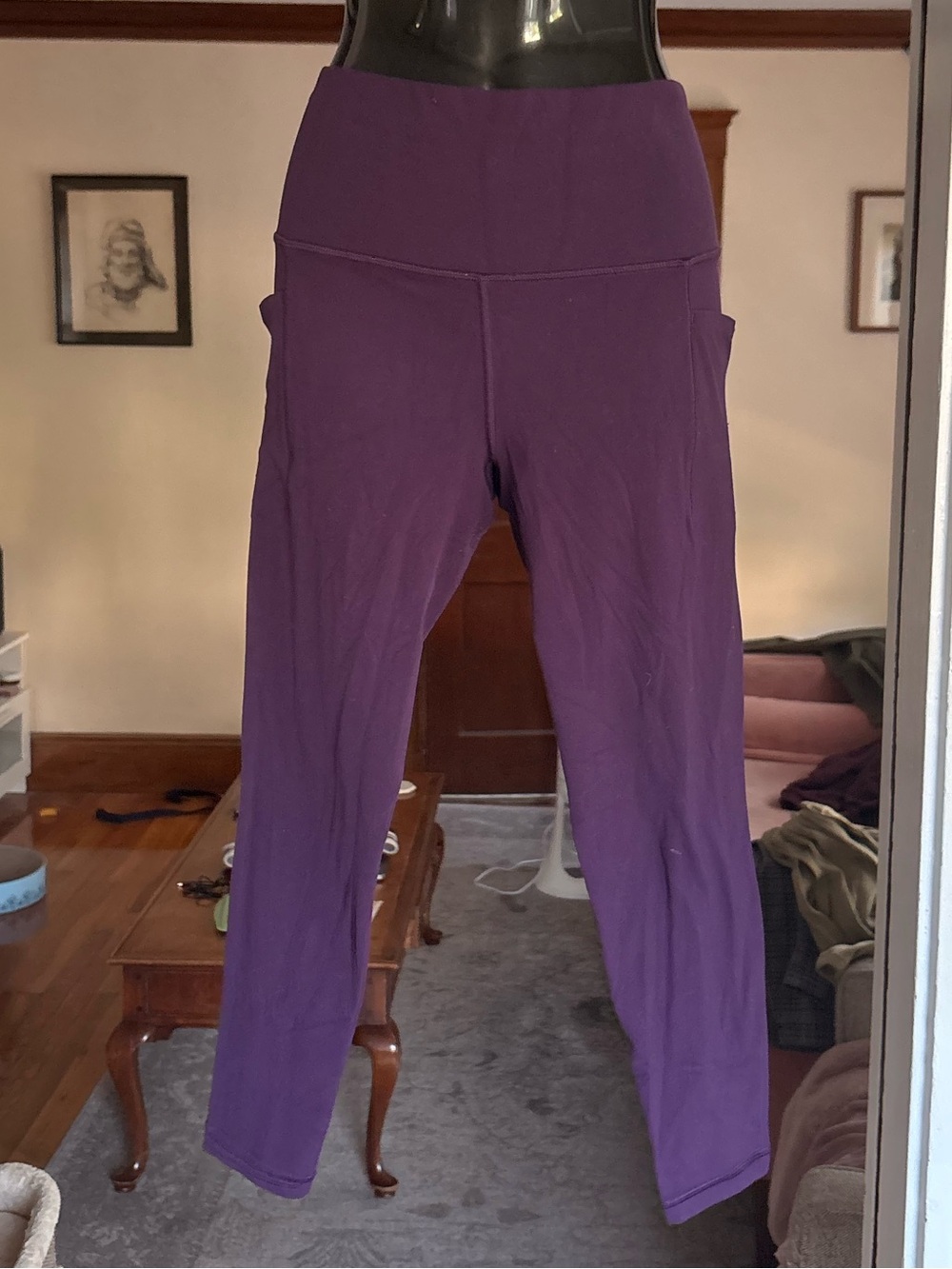 Athleta Deep Purple High-Rise Pocket Leggings salutation 7/8 tight in powervita